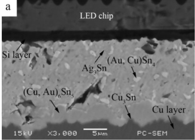Microstructure of solder joint on OSP surface finish