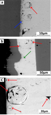 The microstructure of solder joints after thermal cycling